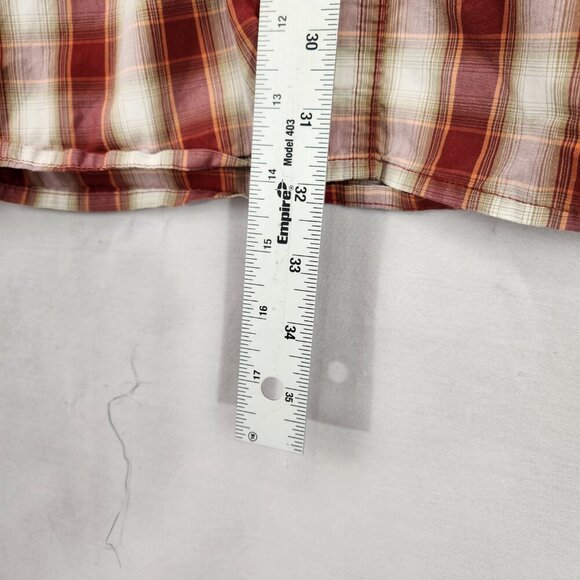 Carhartt Force Relaxed Fit Button Down Shirt Men's 3XL Red Plaid Short Sleeve - Picture 4 of 9